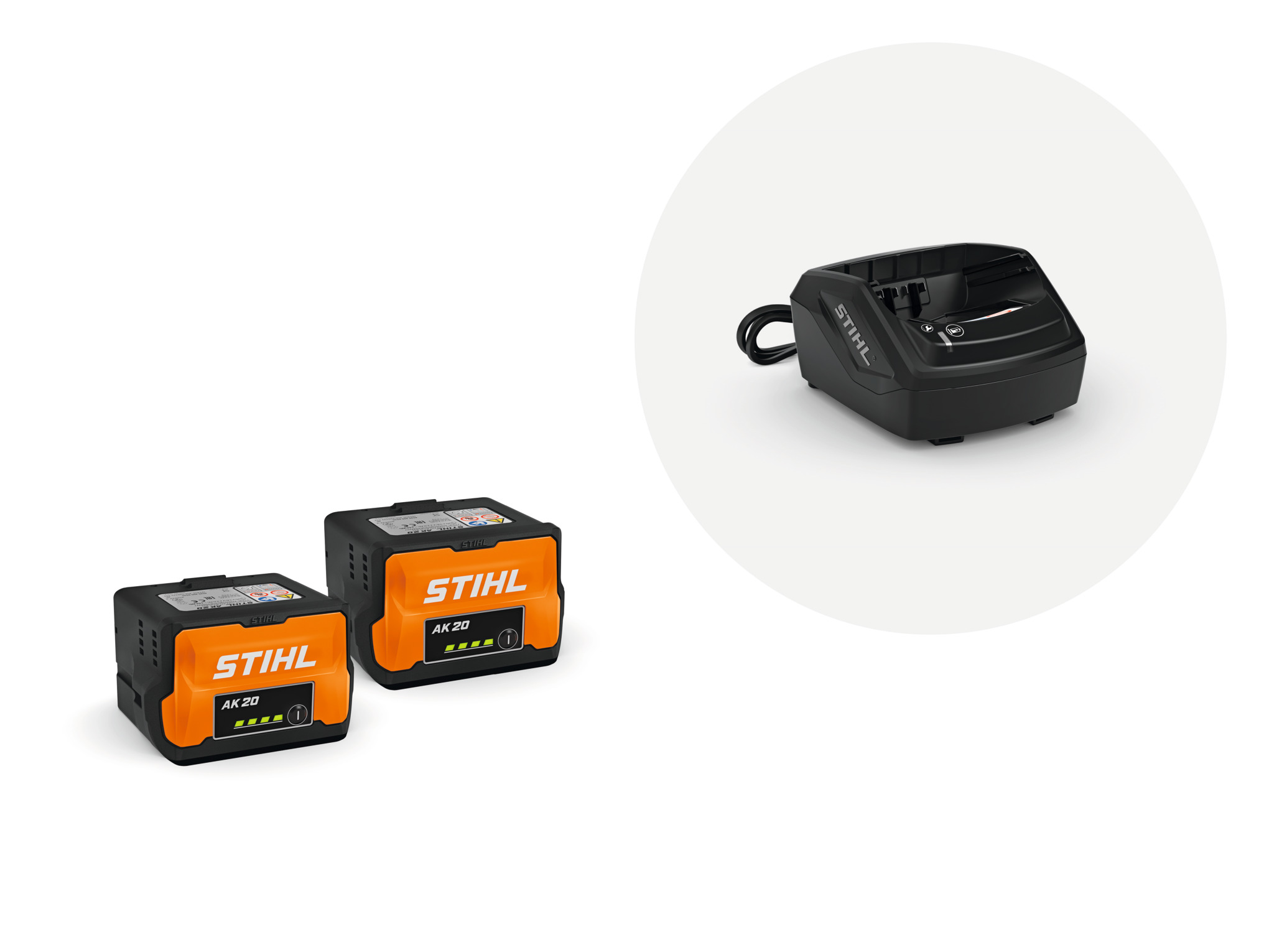 Startsett med 2x batteri AK 20 og lader AL 101