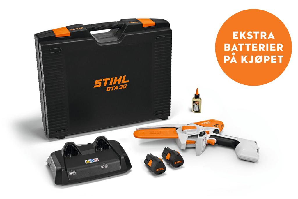 GTA 30 med 2x AS 2-batterier og 1x AL 5-2-lader