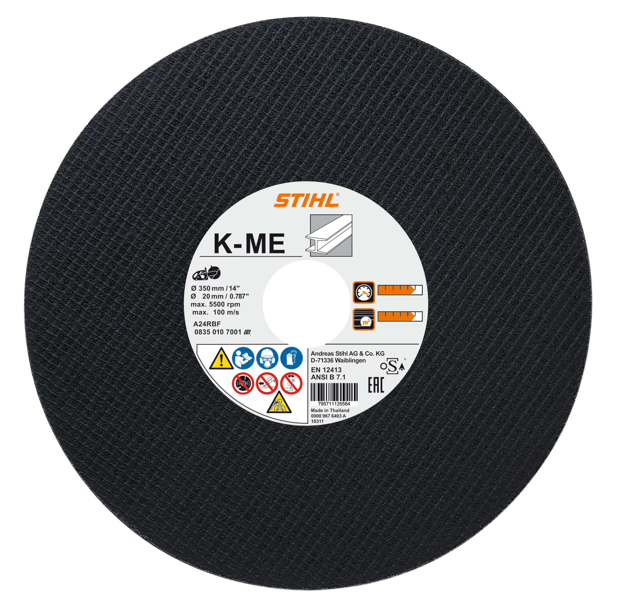 Fiberforsterket kappeskive, stål, STIHL