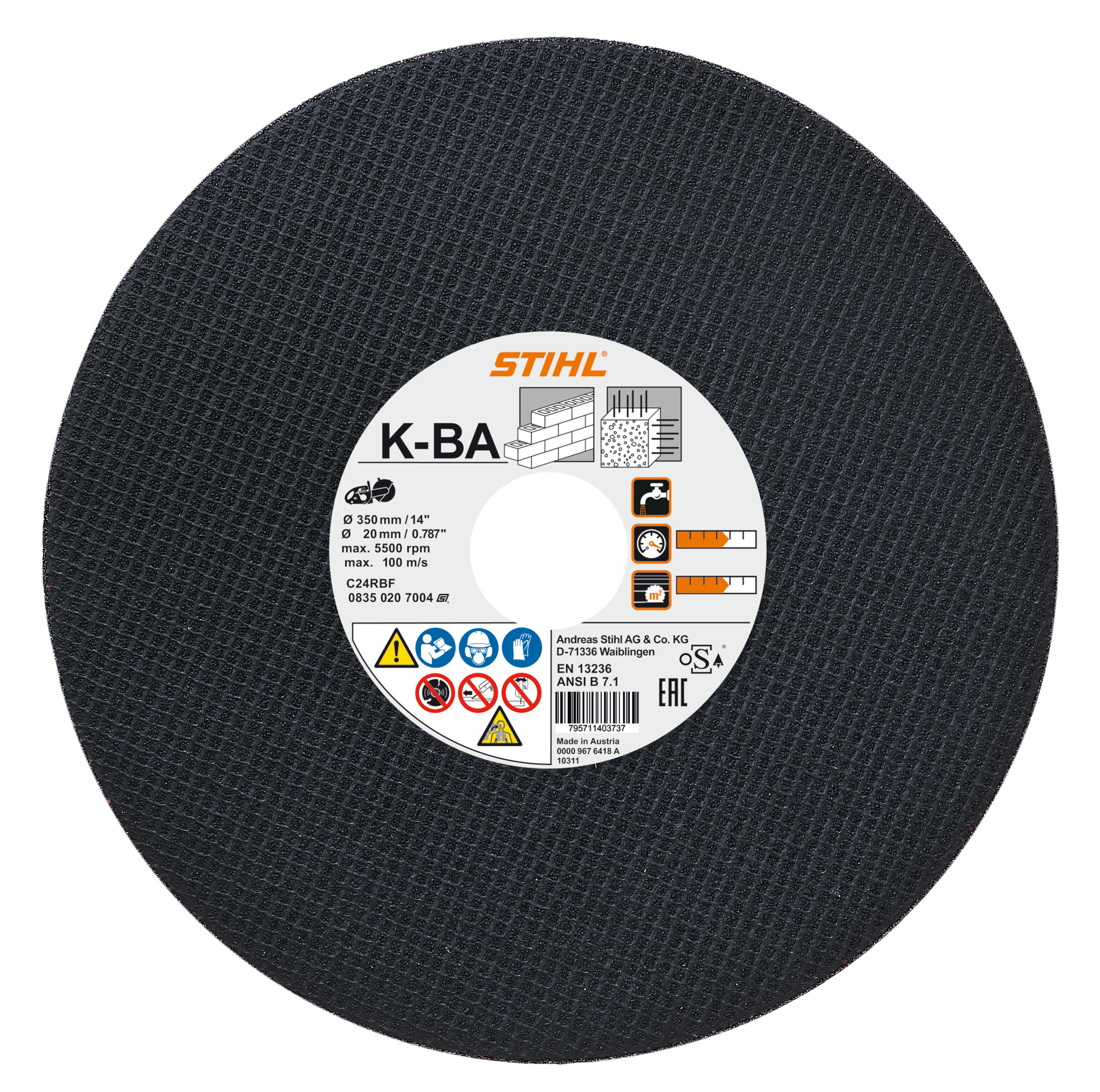 Fiberforsterket kapskive, stein