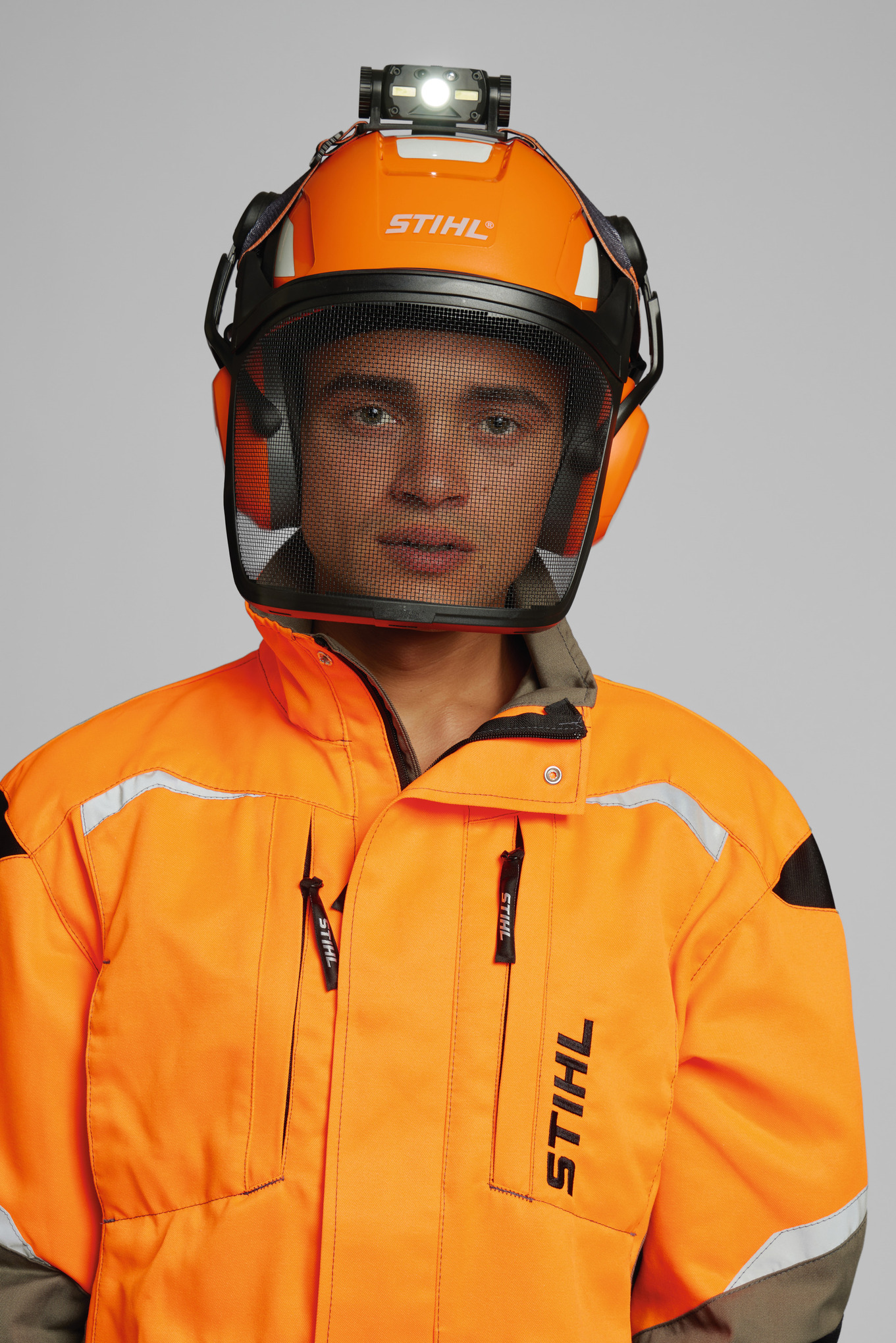 Hodelykt STIHL med hjelmfeste