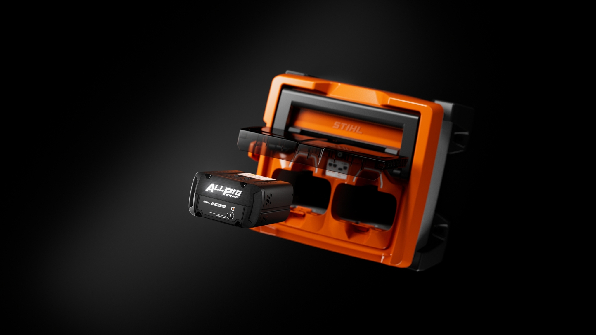 ALLPRO-batterier i en lader